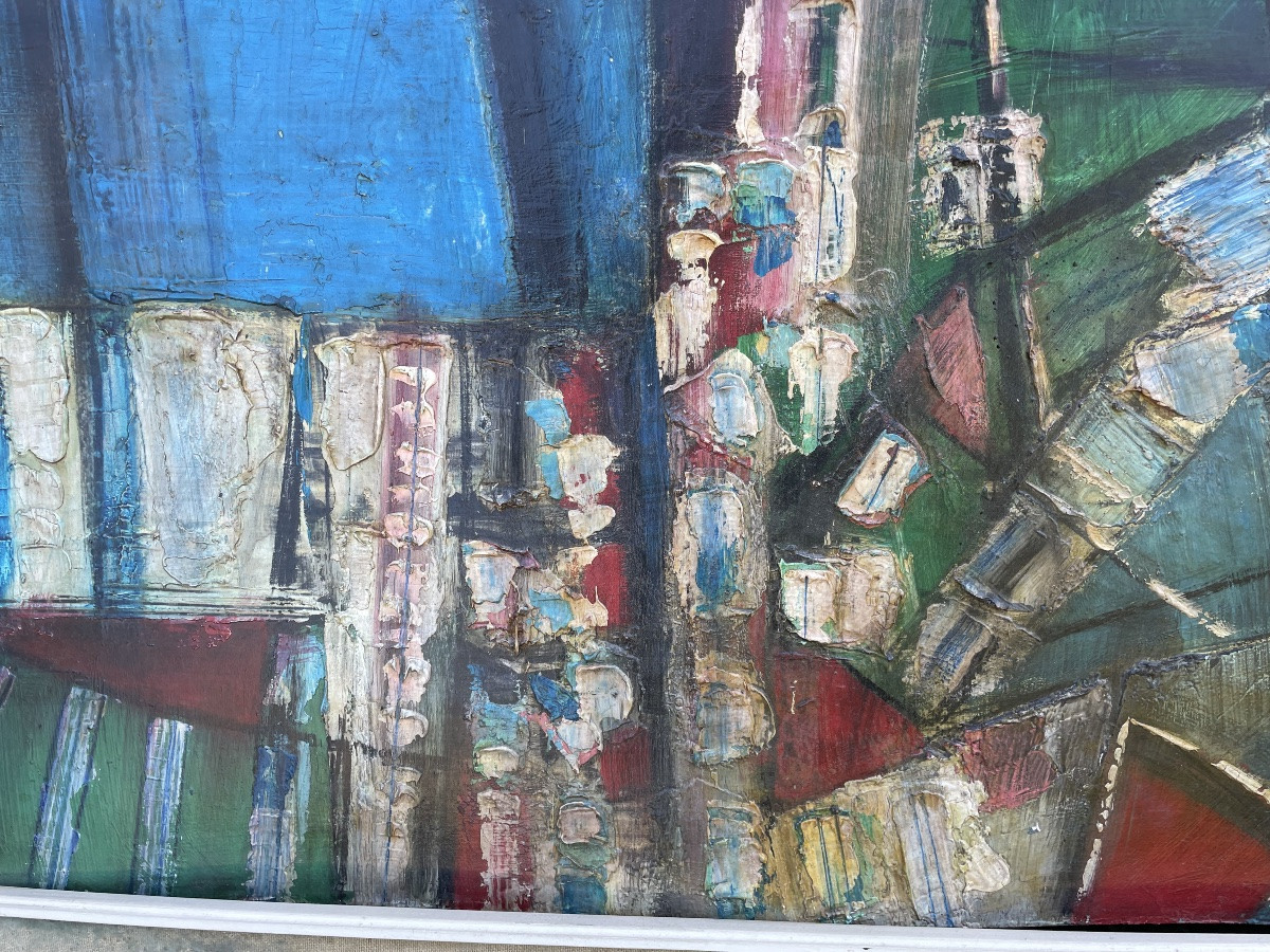 Pair Of Paintings By The Greek Artist Antonis Ninos, 20th Century-photo-4