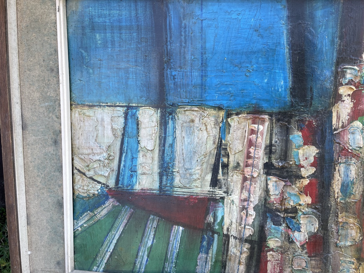 Pair Of Paintings By The Greek Artist Antonis Ninos, 20th Century-photo-1