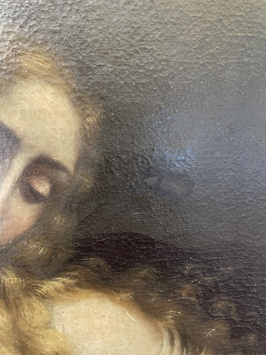 Peinture à l'huile sur toile, Madeleine, XVIIe siècle-photo-3