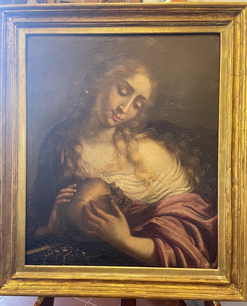 Peinture à l'huile sur toile, Madeleine, XVIIe siècle