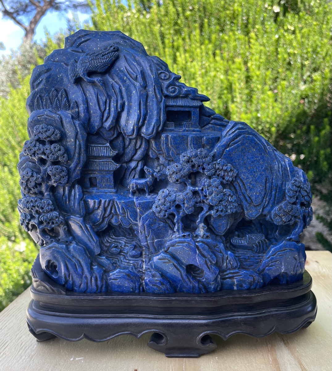 Lapis Lazuli Sculpture, China, 20th Century  -photo-3