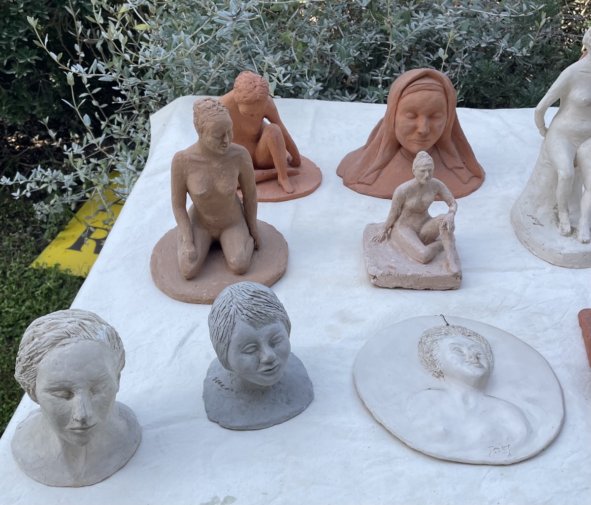 Group Of Terracotta Sculptures (from An Artist's Collection), 20th Century-photo-3