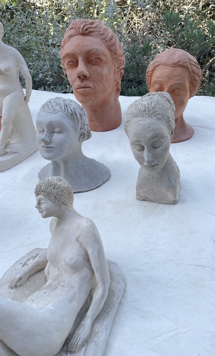 Group Of Terracotta Sculptures (from An Artist's Collection), 20th Century-photo-5