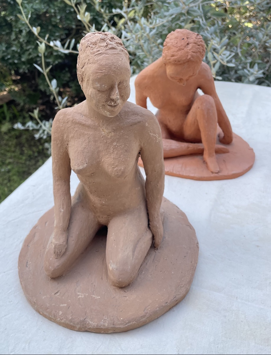Group Of Terracotta Sculptures (from An Artist's Collection), 20th Century-photo-7
