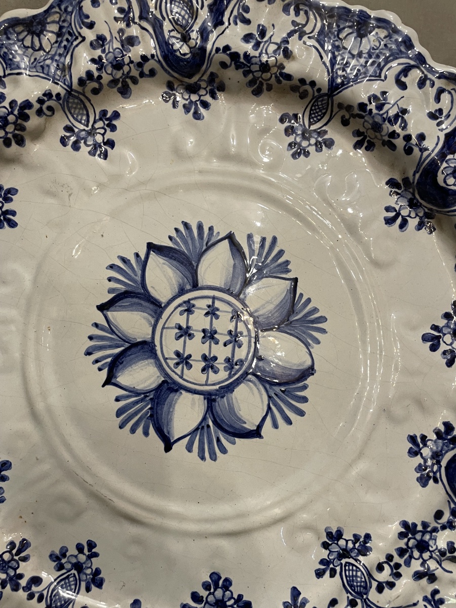 Large Plate, Made In Savona, 19th Century-photo-3