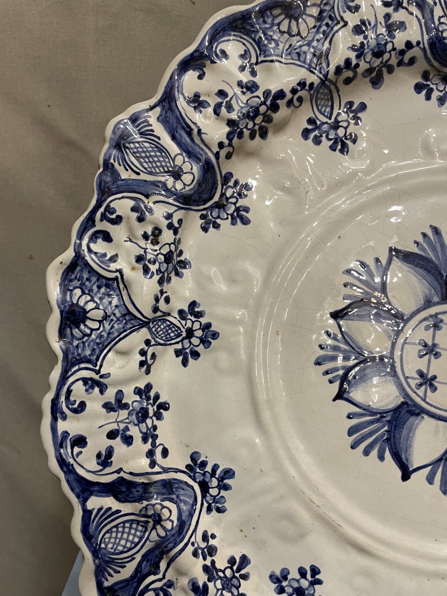 Large Plate, Made In Savona, 19th Century-photo-4