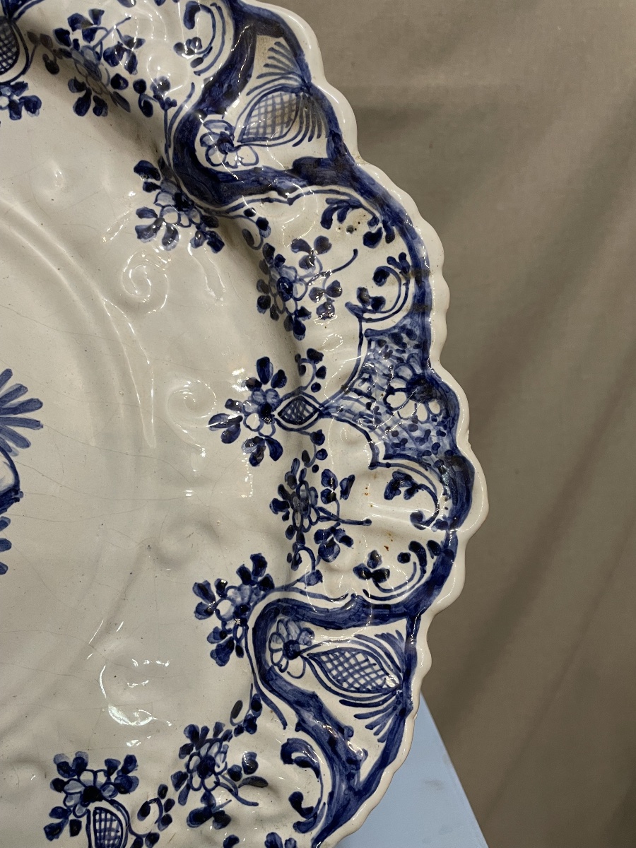Large Plate, Made In Savona, 19th Century-photo-4