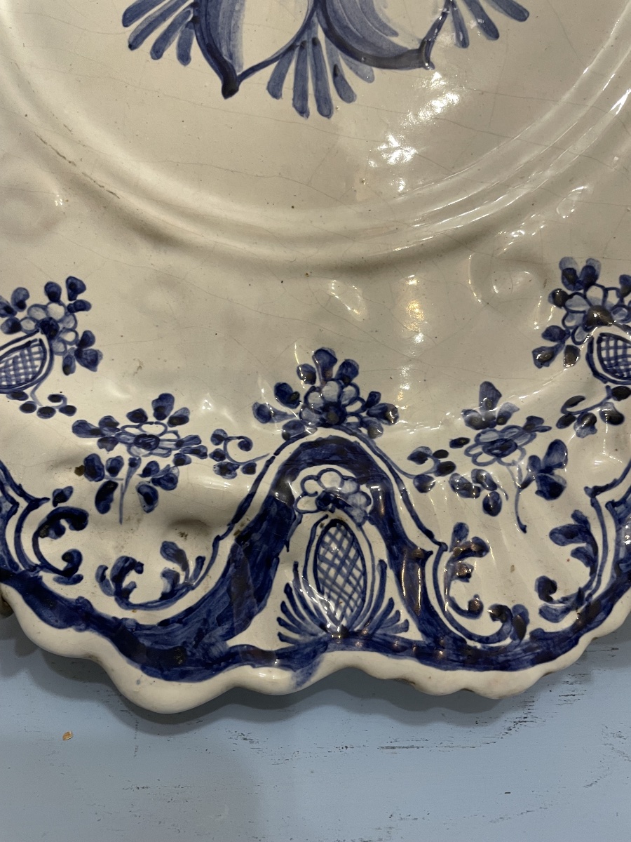 Large Plate, Made In Savona, 19th Century-photo-5