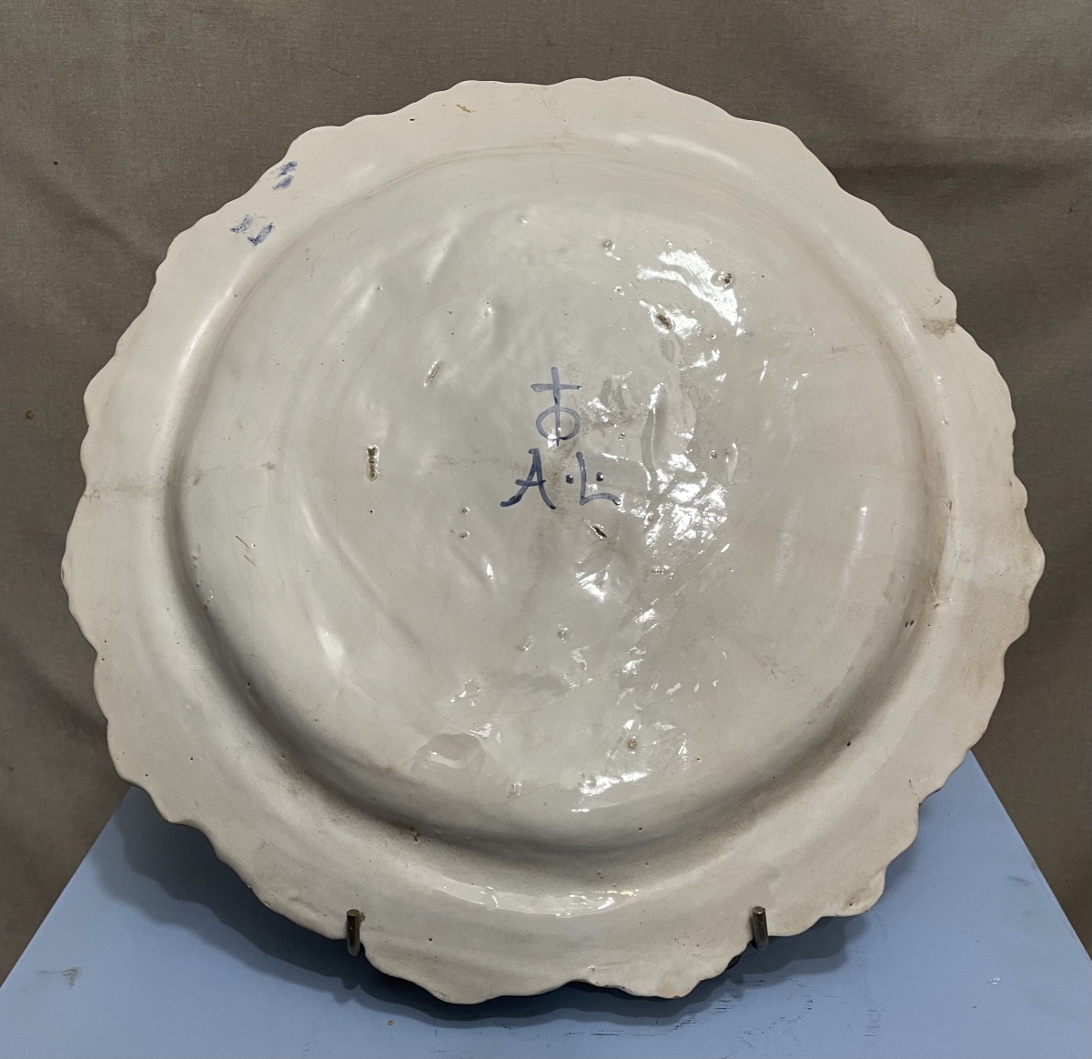 Large Plate, Made In Savona, 19th Century-photo-6