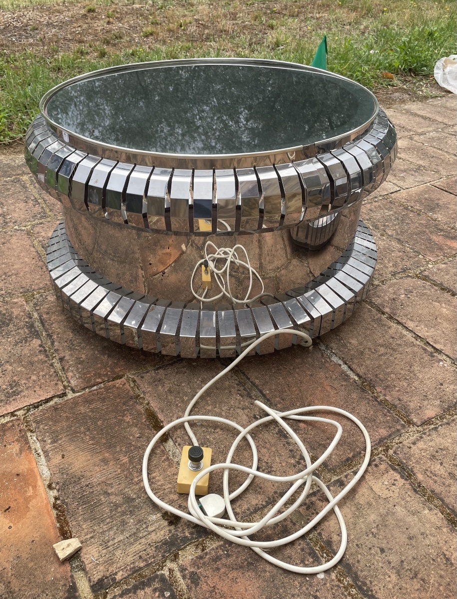 A Pair Of Low Coffee Tables Or 1970s Lamps-photo-2