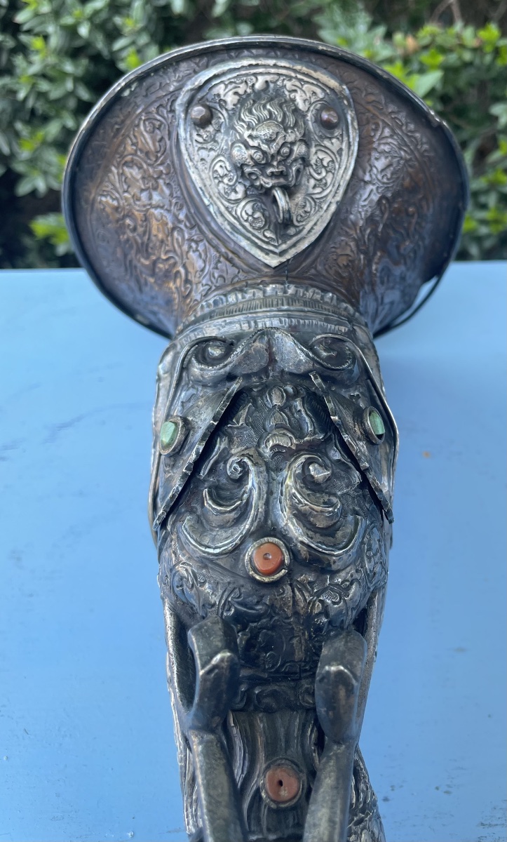 Tibetan Trumpet Or Ddang Dung, 19th Century-photo-3
