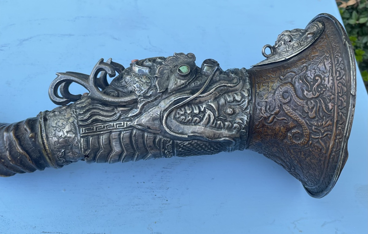 Tibetan Trumpet Or Ddang Dung, 19th Century-photo-5
