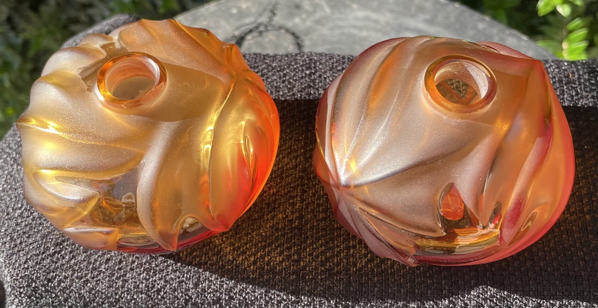 Pair Of Small Lalique Vases From The 20th Century-photo-3