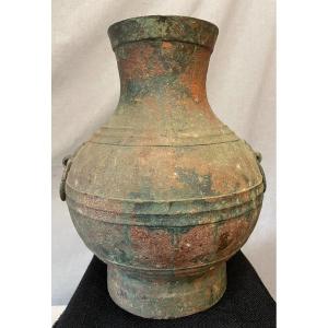 Vase Hu Cina Période Han 206 Bc 25 Ad