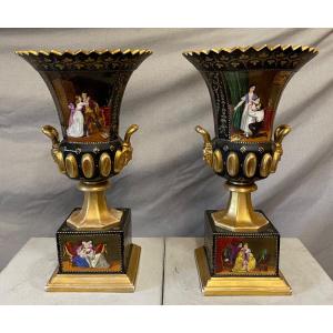 Paire De Vases Français Du Début Du XIXe Siècle