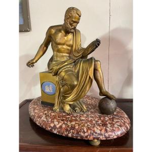 Gilt Bronze With 19th Century Marble Base