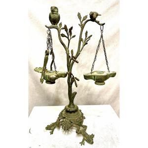 19th Century Bronze Lamp Socket
