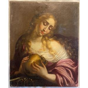 Oil On Canvas Madeleine 17th Century