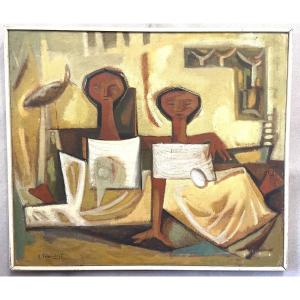 Oil On Canvas By Lola Fernandez 20th Century