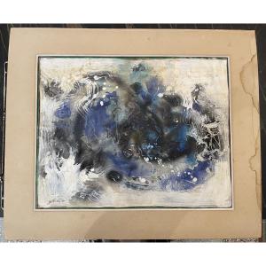 Oil On Paper By Guido Biasi, 20th Century