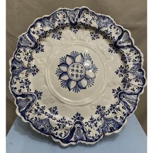 Large Plate, Made In Savona, 19th Century