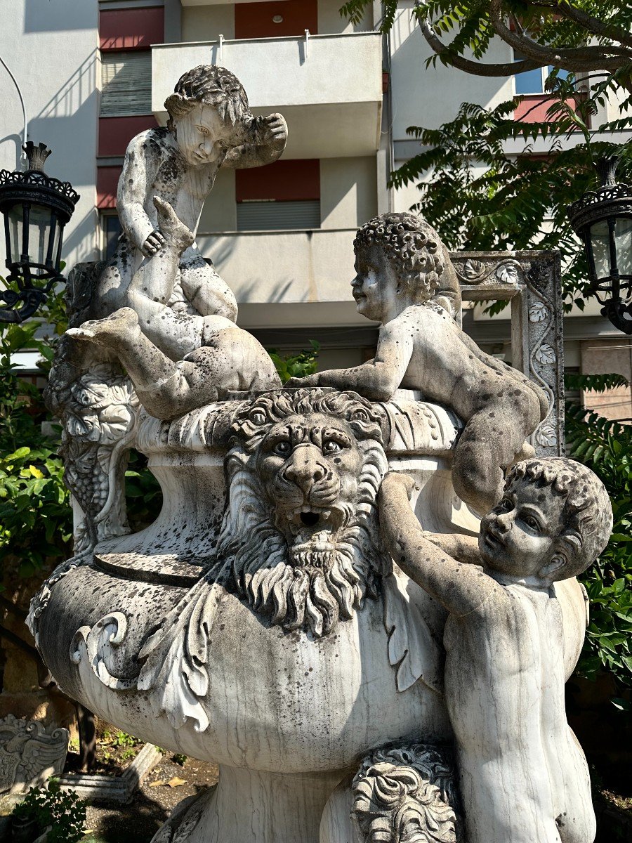 20th Century, Large Statuary White Marble Sculpture-photo-1