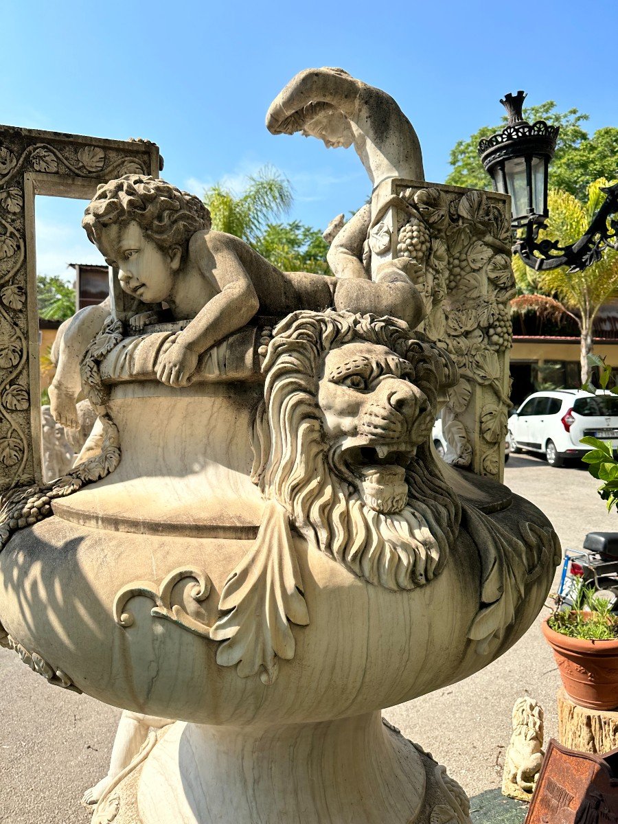 20th Century, Large Statuary White Marble Sculpture-photo-7