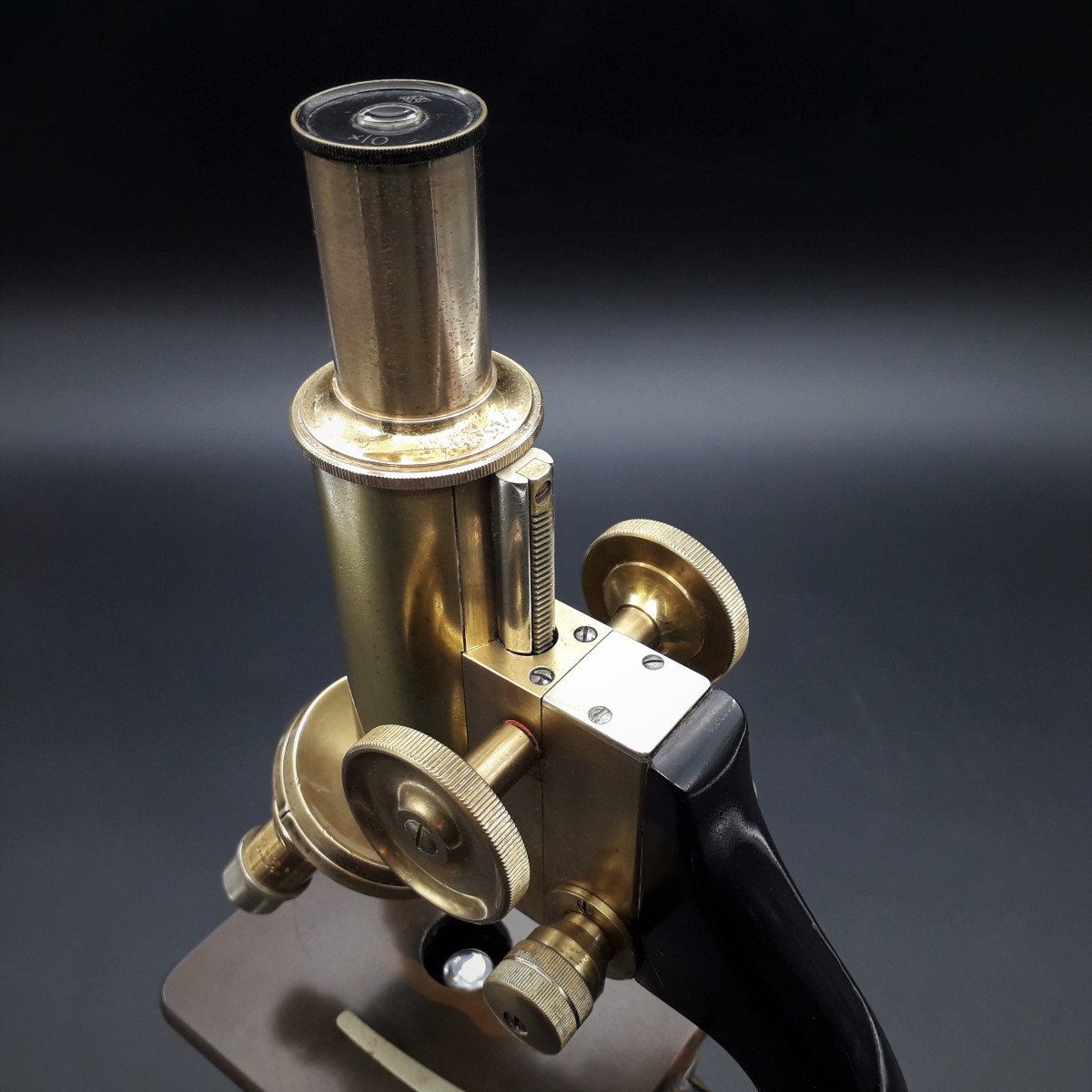 Antique Brass Microscope, Robert Prior-photo-7