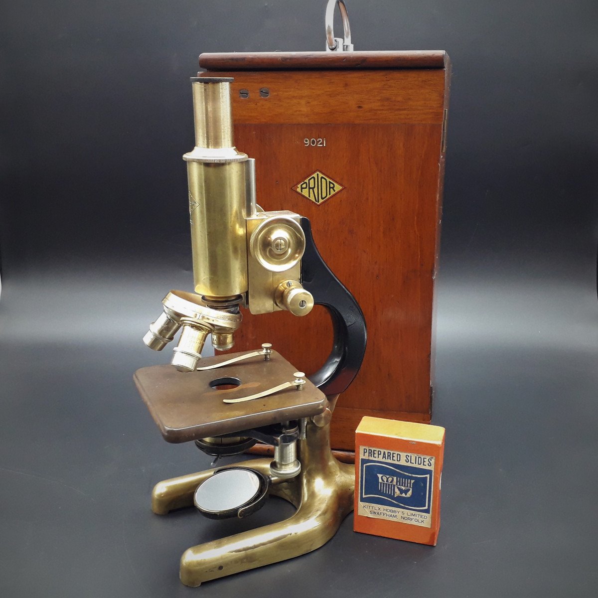 Microscope En Laiton Robert Prior, 1930