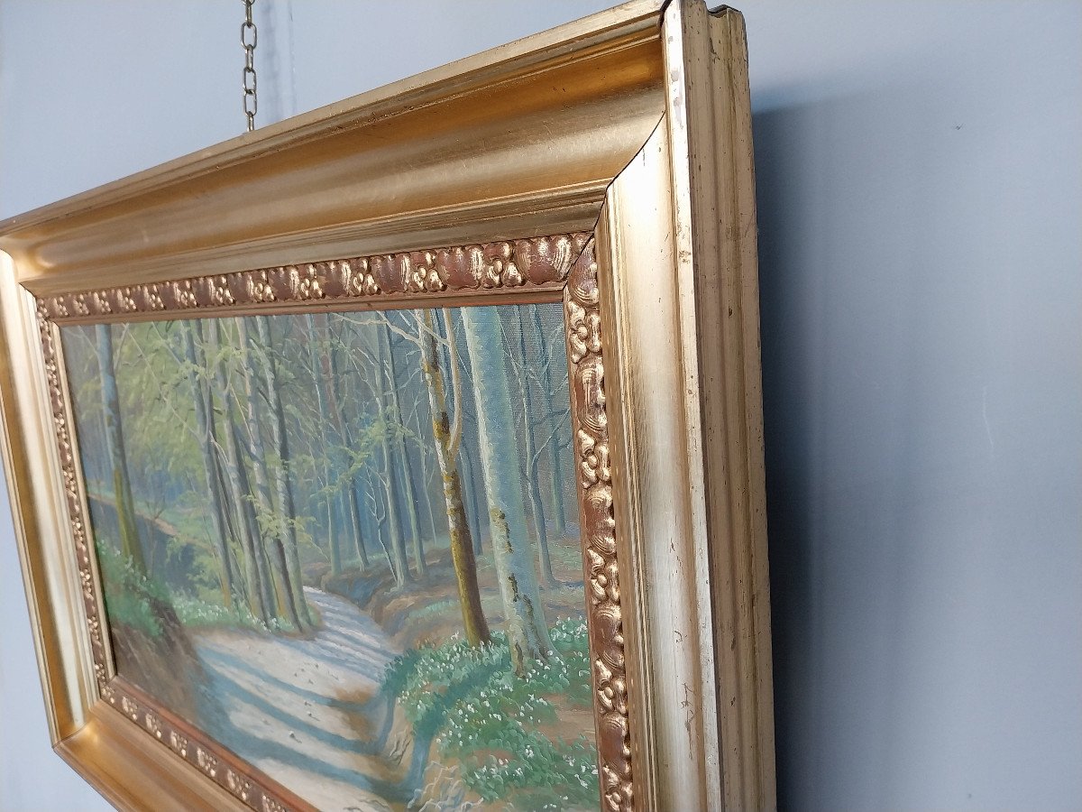Oil On Canvas, Nordic Landscape, H Thoring (kai Drews)-photo-5