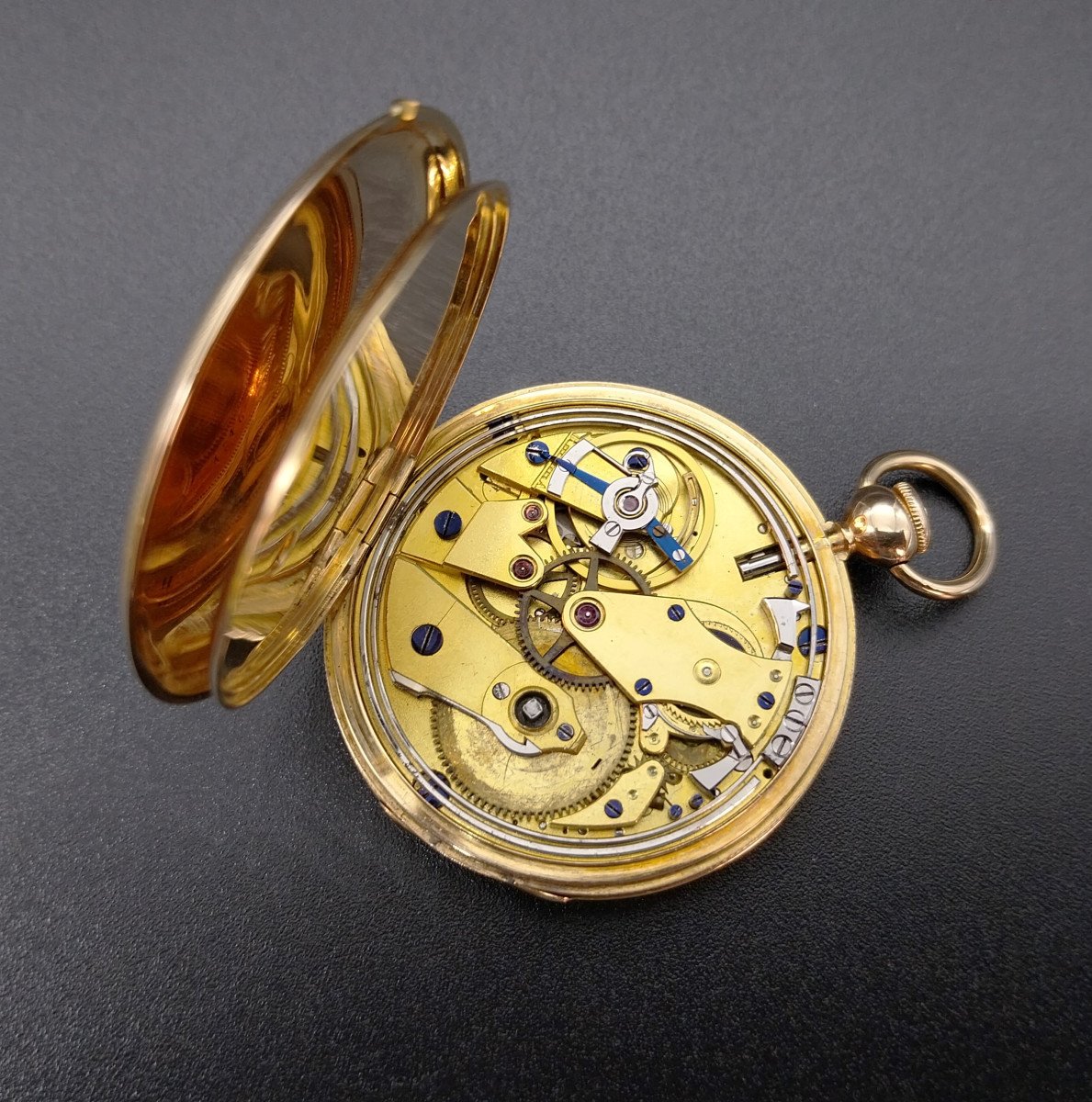 Montre Gousset à Répétition En Or 18 Carats, Début Du 19ème Siècle-photo-3