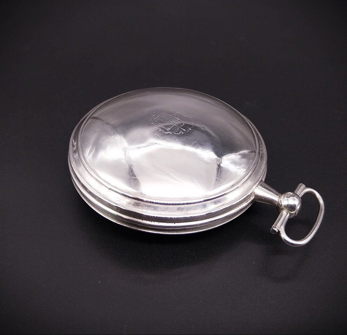Rare Full Hunter Pocket Watch With Verge Escapement And Painted Dial, 1790-photo-2