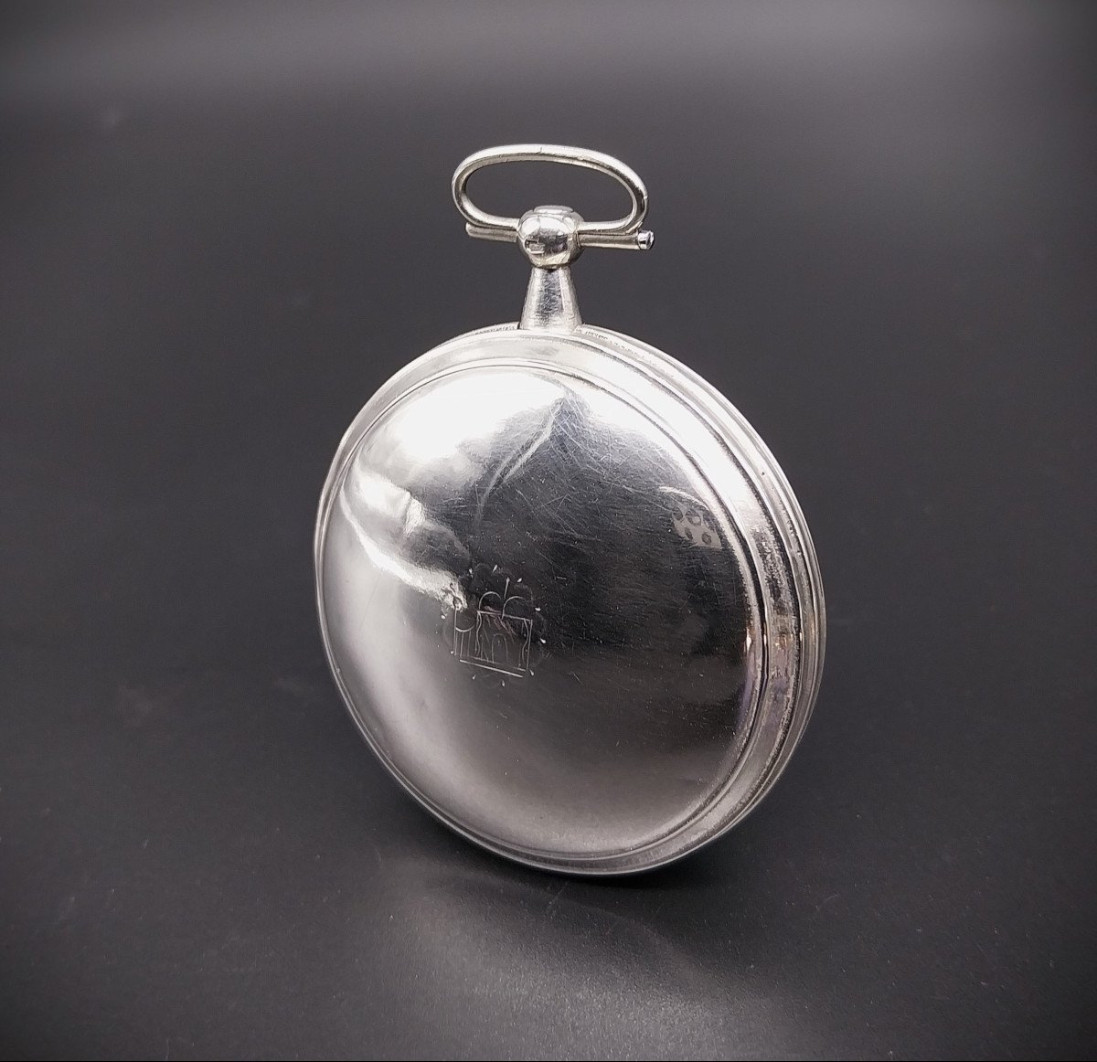Rare Full Hunter Pocket Watch With Verge Escapement And Painted Dial, 1790-photo-3