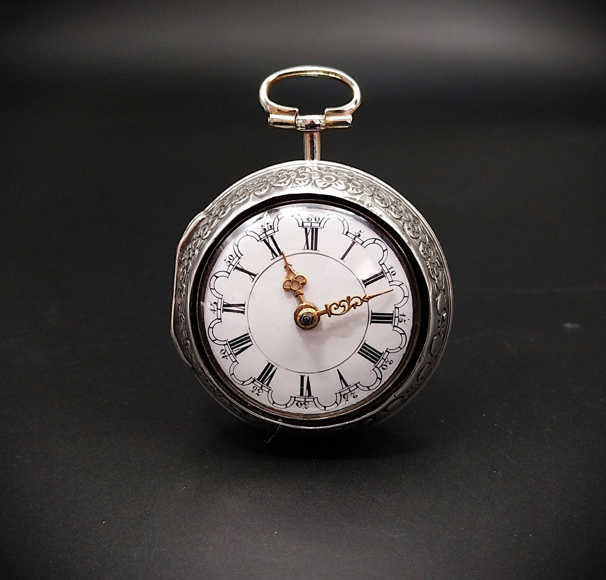 Repoussé Verge Pocket Watch, 18th Century