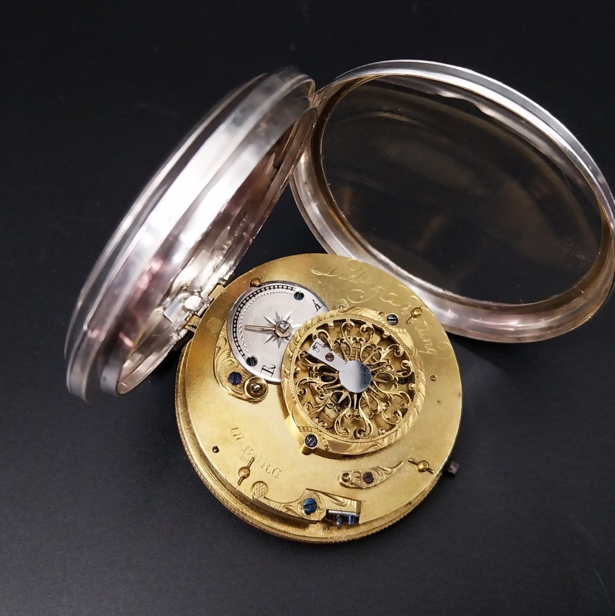 Montre Gousset Coq Avec  Boîtier En écaille, Tortoiseshell,   18 ème Siècle-photo-5