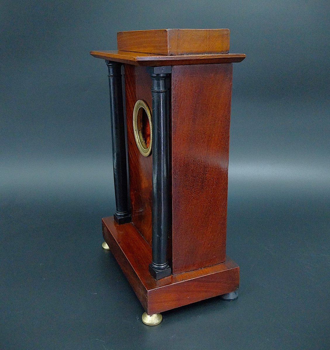 Pocket Watch Holder In Mahogany,  Empire Era , 19th Century-photo-3