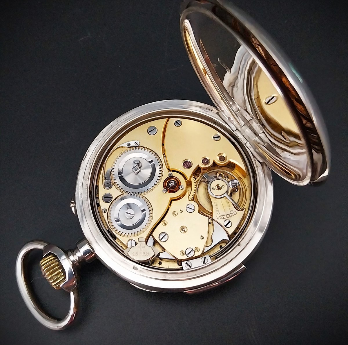Montre Gousset à Répétition Heures Et Quarts, Le Roy Locle, 1900-photo-3