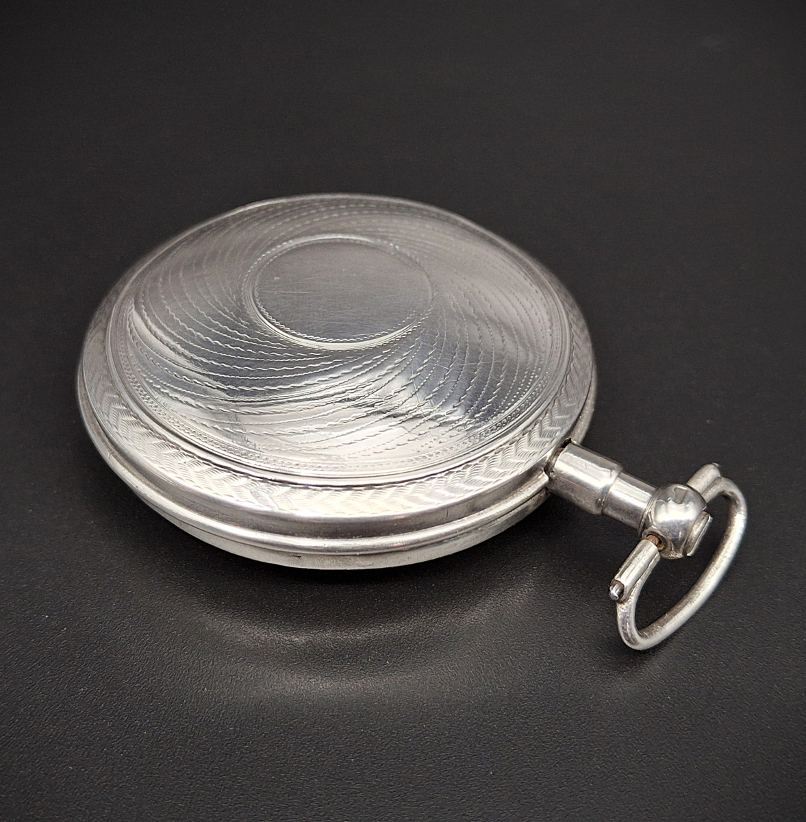 Pocket Watch With Double Time Zone And Painted Dial, Meruon,19th Century-photo-3