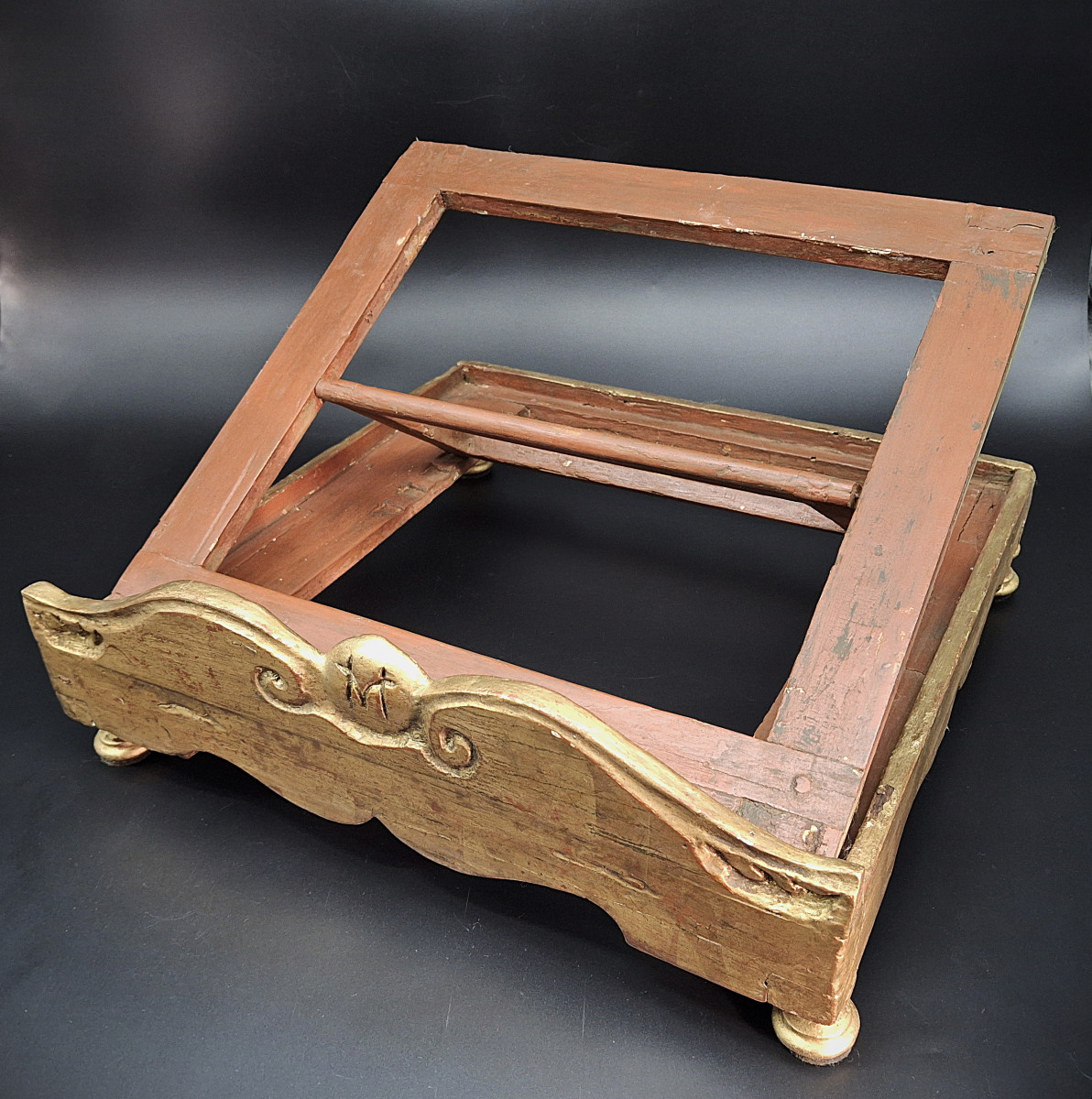 Lutrin en bois doré, 19ème siècle-photo-3