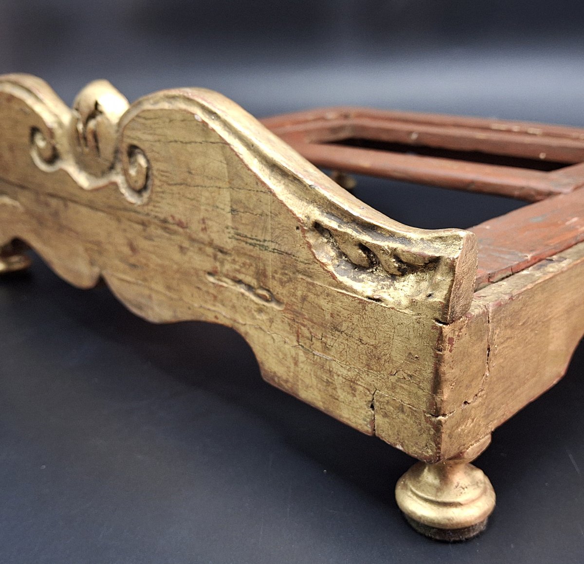 Lutrin en bois doré, 19ème siècle-photo-6