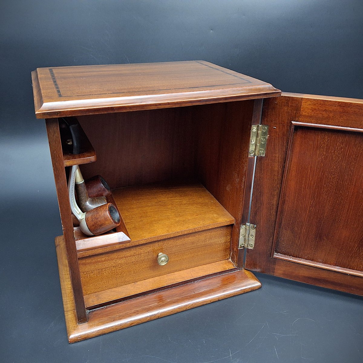 Antique Pipe Holder, Smoking Box-photo-6