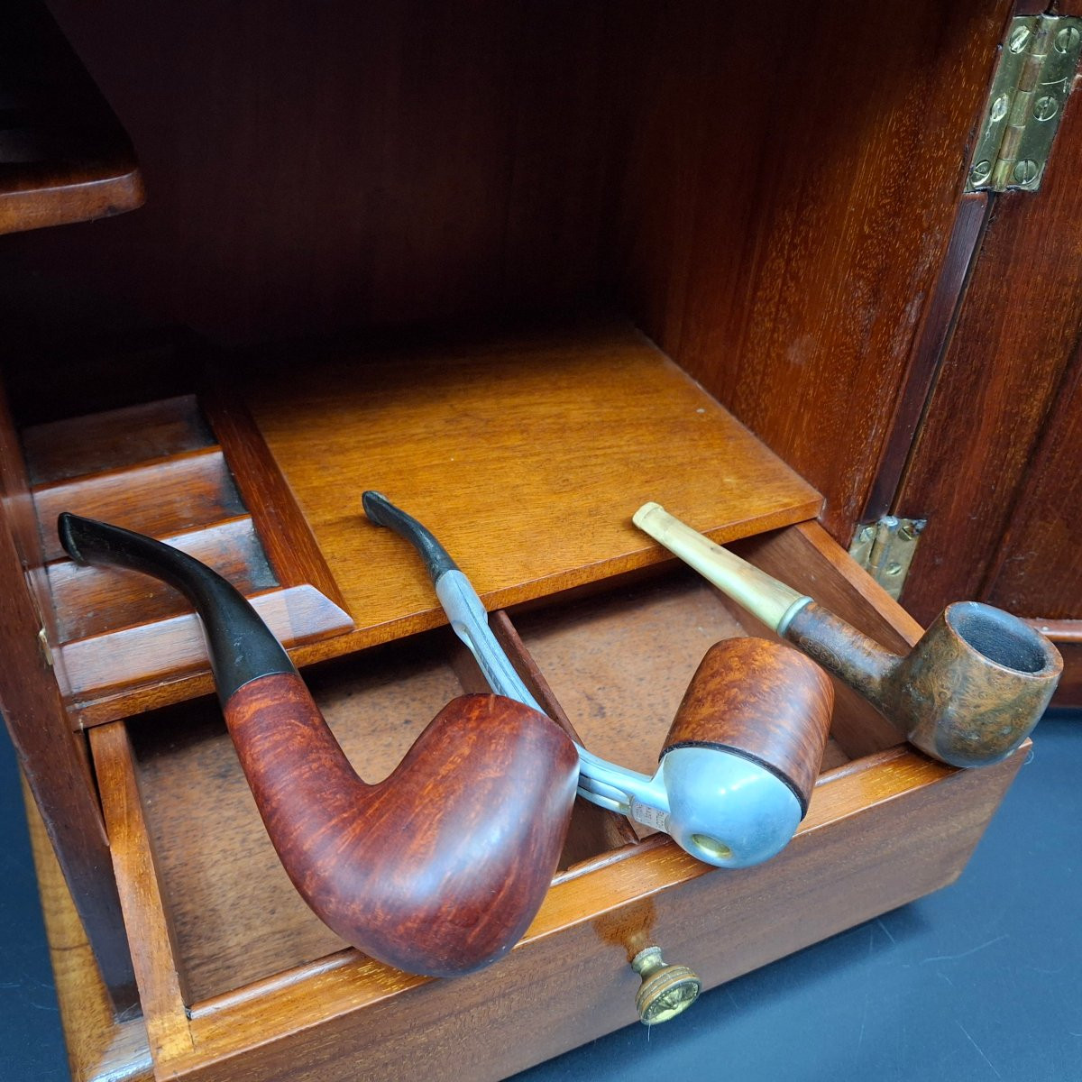 Antique Pipe Holder, Smoking Box-photo-8
