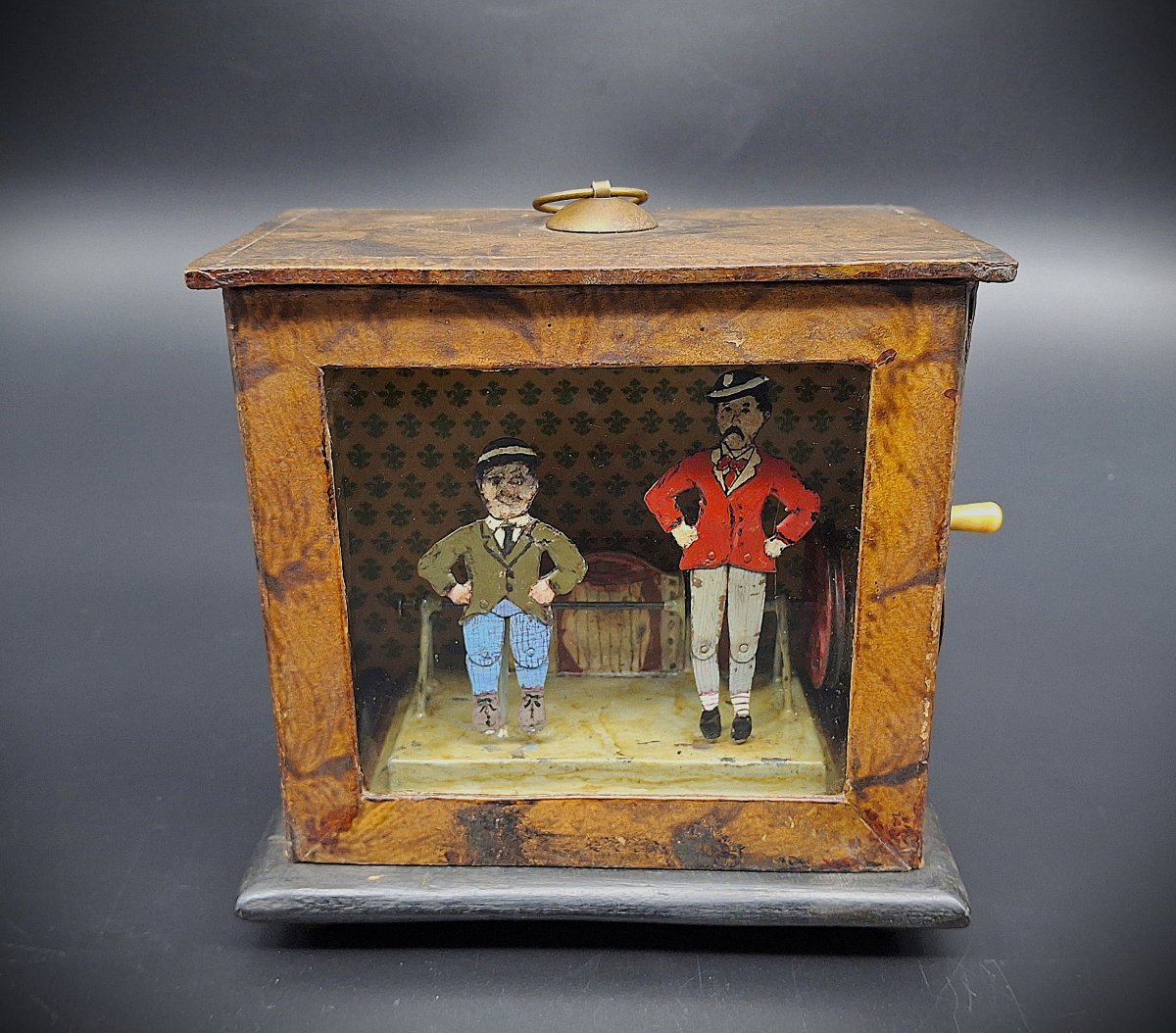 Antique Iron Mechanical Toy From The 1920s, Happy Jack & Happy James-photo-2