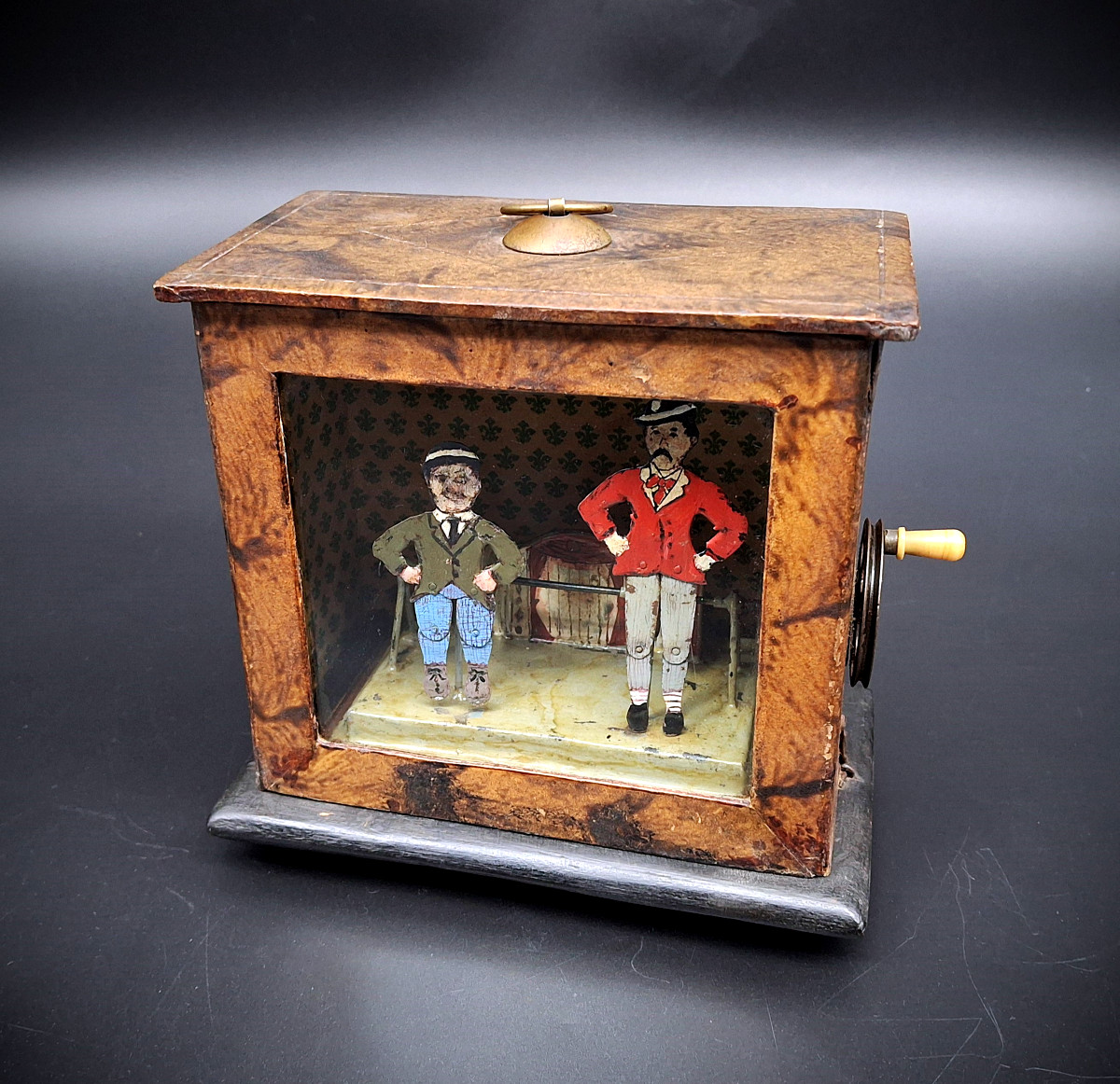 Antique Iron Mechanical Toy From The 1920s, Happy Jack & Happy James