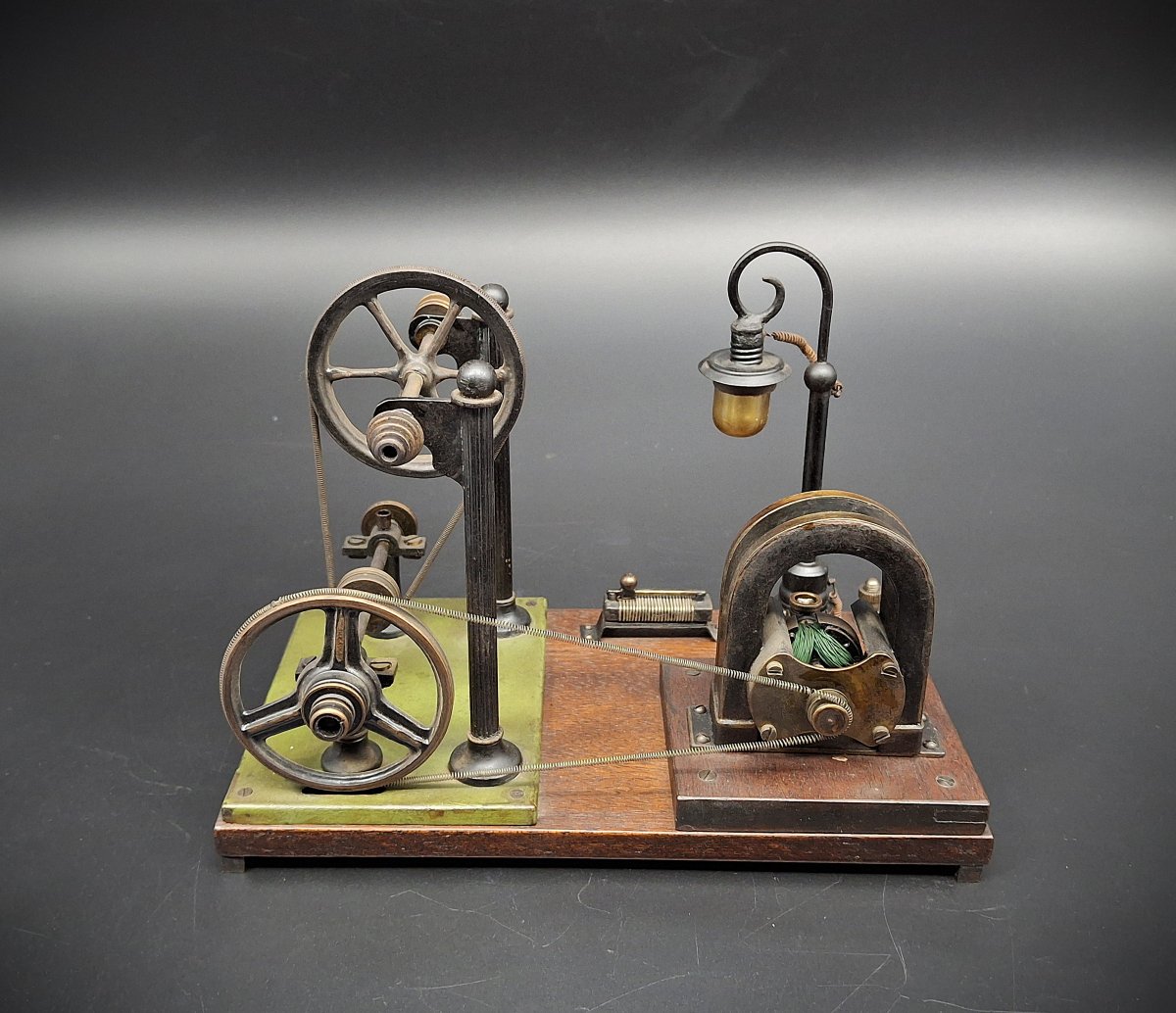 Antique Electric Motor, Didactic Model, 1900-photo-2