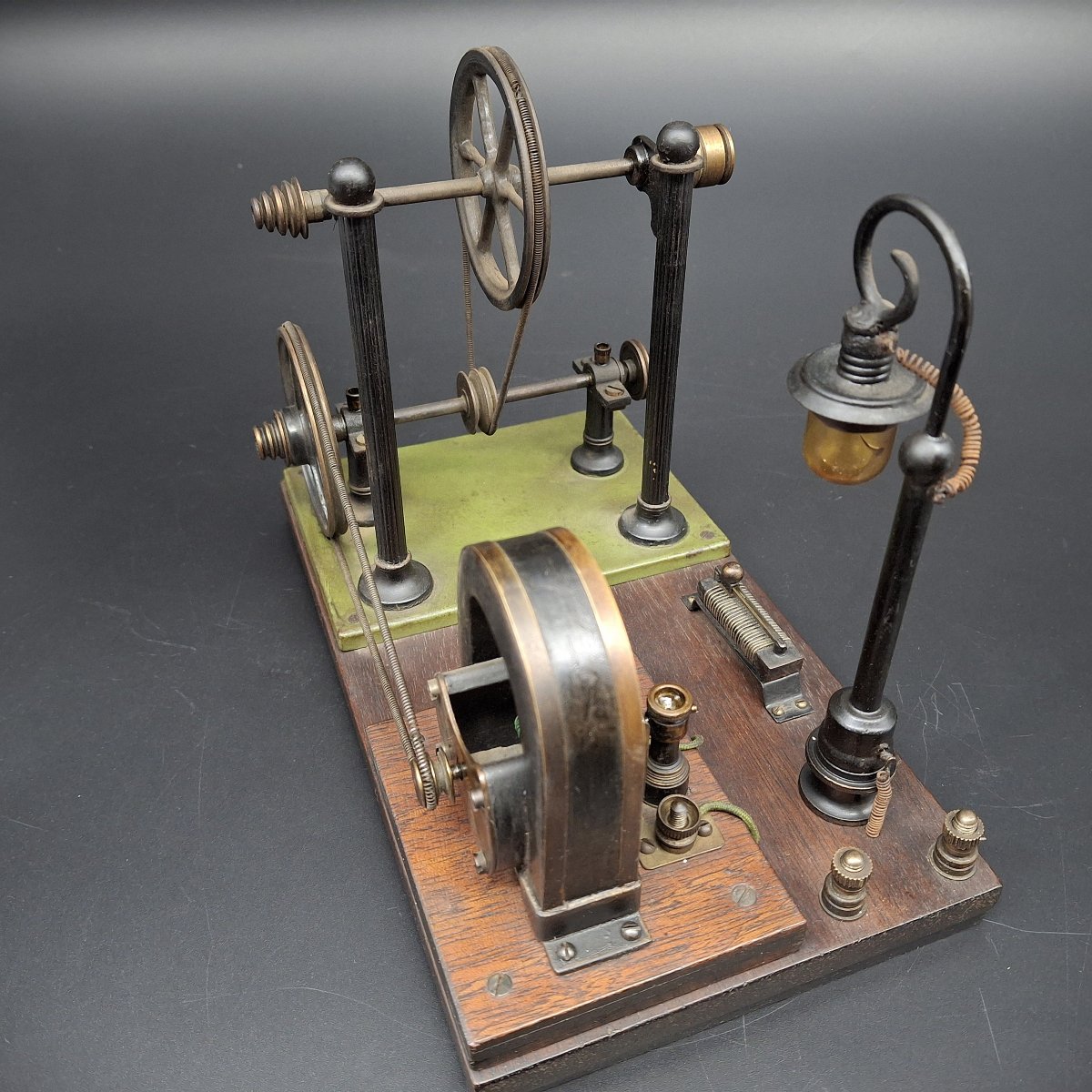 Antique Electric Motor, Didactic Model, 1900-photo-2