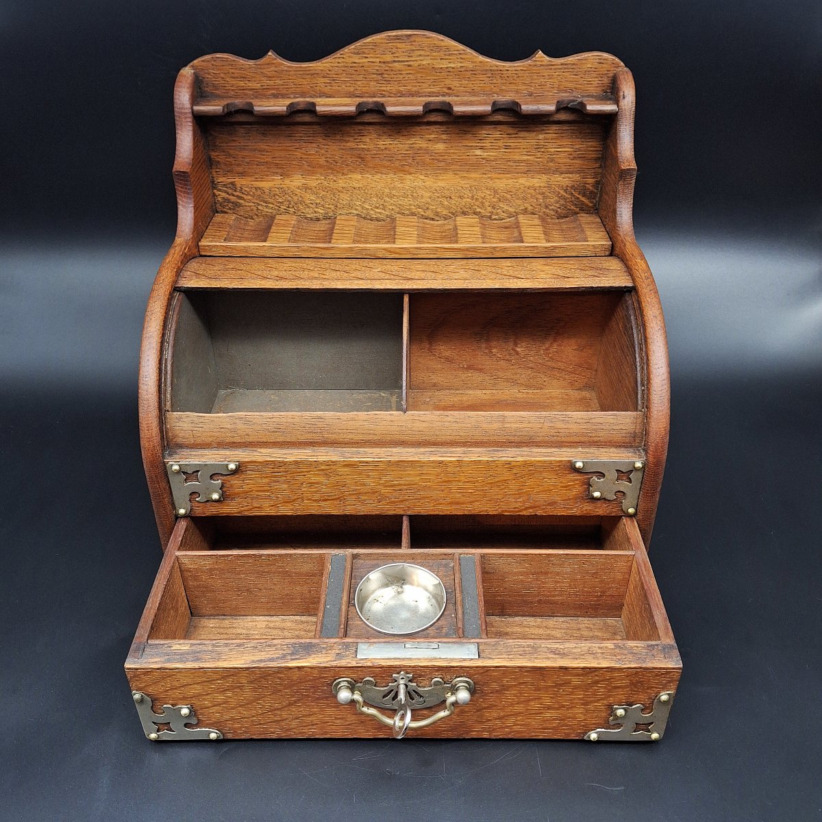 Boîte à tabac porte-pipe à rideau coulissant-photo-2