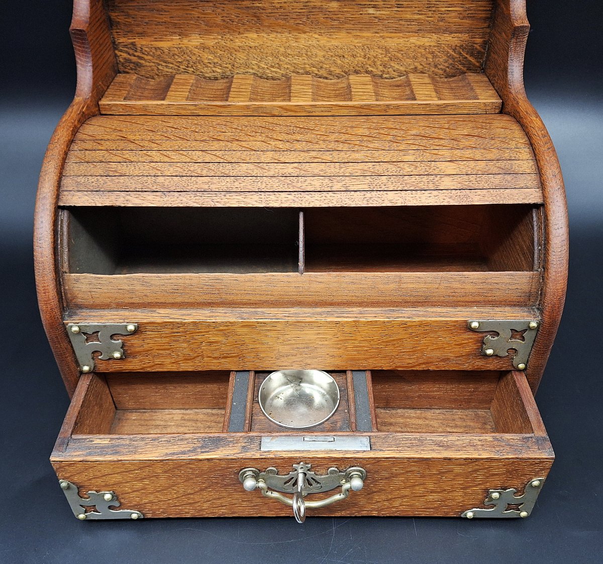 Boîte à tabac porte-pipe à rideau coulissant-photo-4