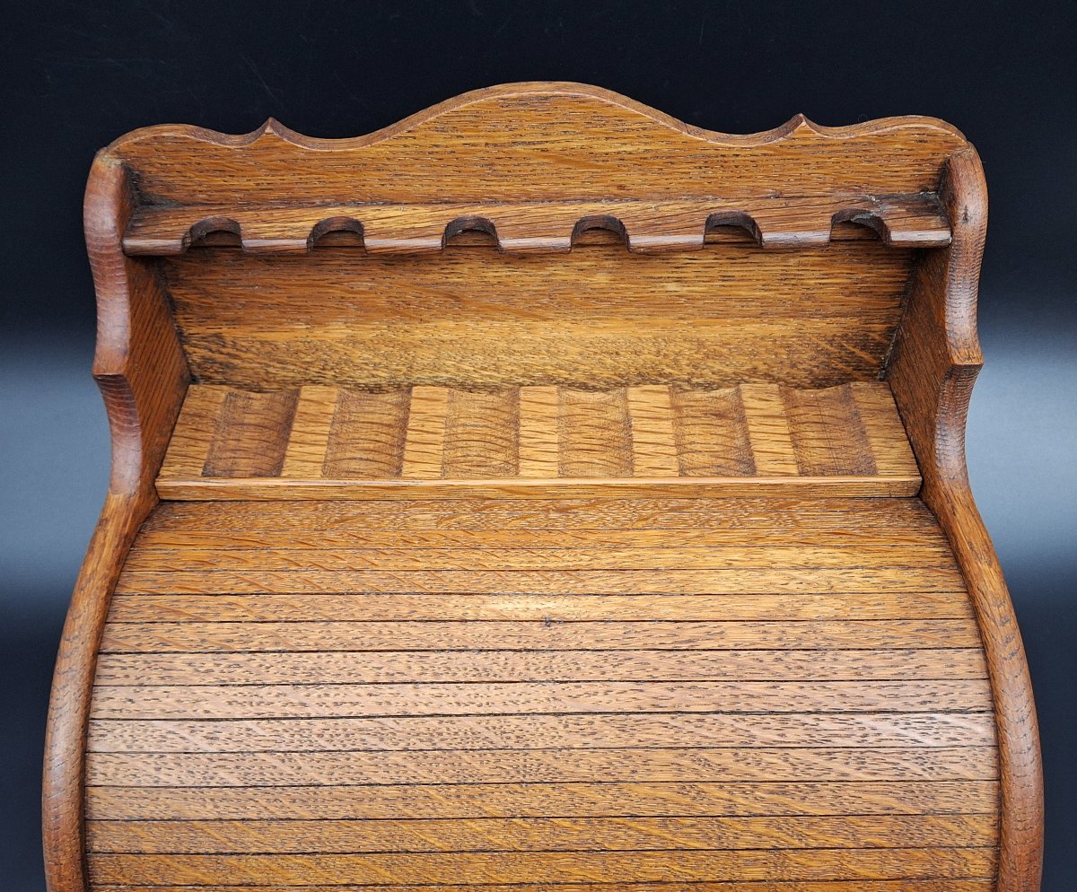 Boîte à tabac porte-pipe à rideau coulissant-photo-5