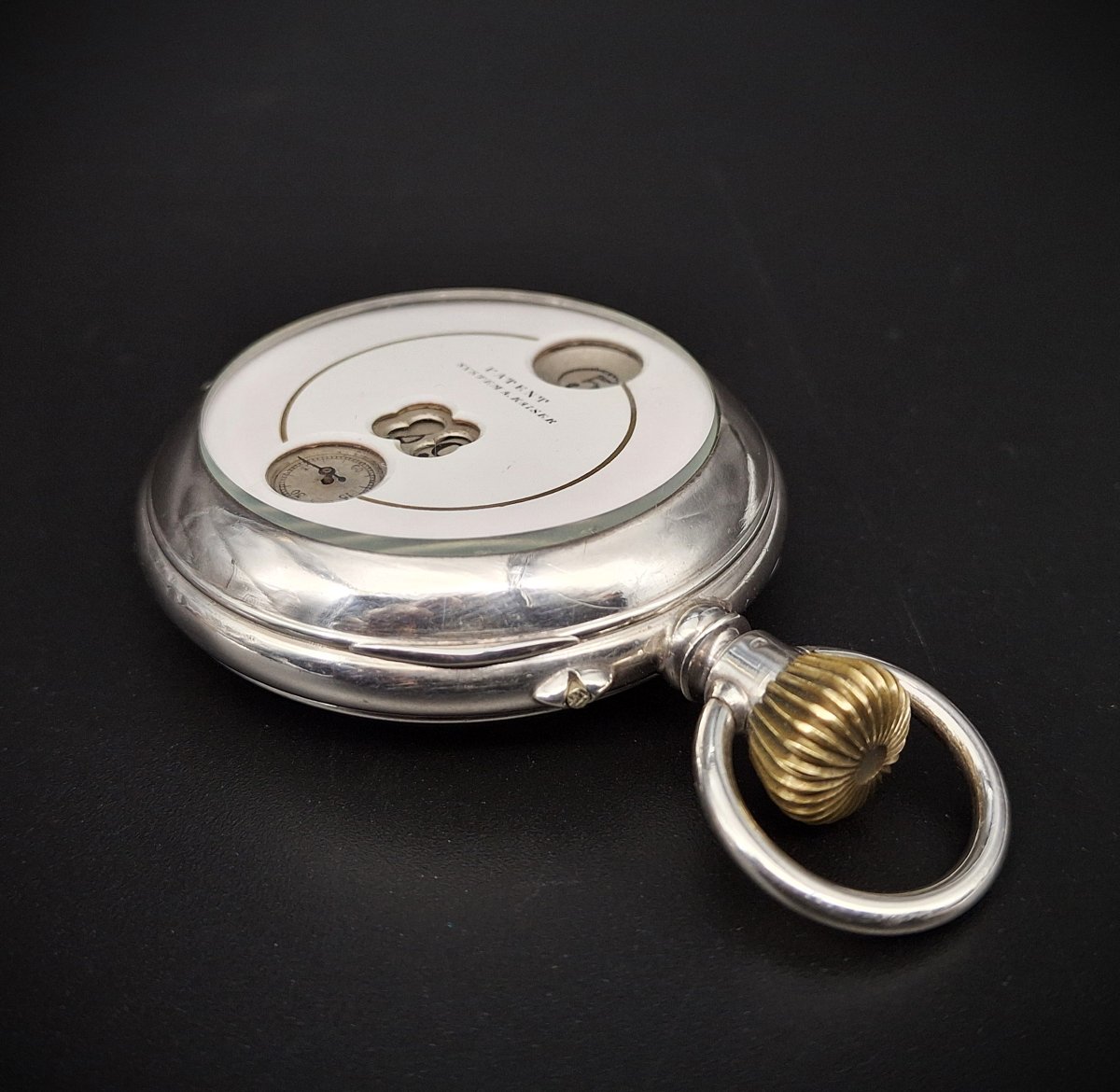 Très Rare Montre Gousset avec heures et minutes sautantes System Kaiser, 1890-photo-5